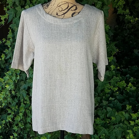 Arthur Max Linen blend top Sz M - Picture 1 of 5